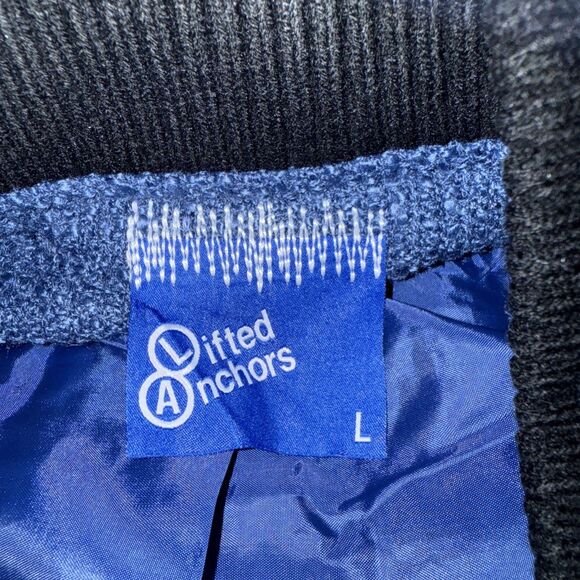 NEW Lifted Anchors Lovers Surf Club Varsity Jacket L  Letterman Streetwear - Picture 3 of 4